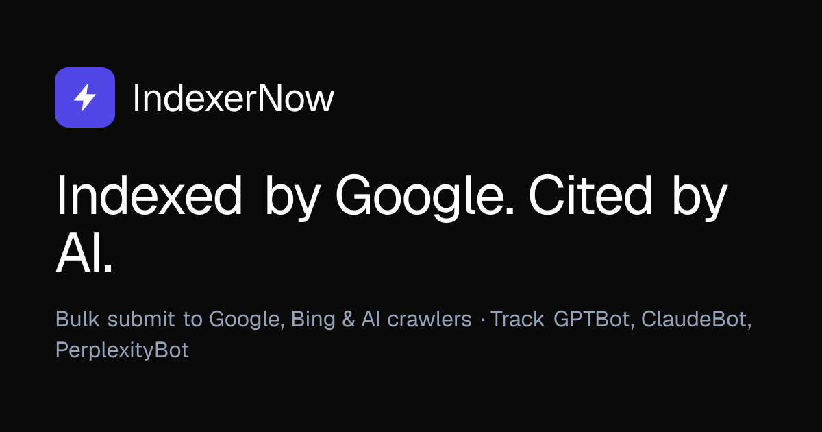 IndexerNow screenshot